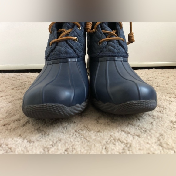 Sperry Saltwater Rope Embossed Duck Boots Size 9 - Picture 4 of 11